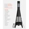 20 Inch Outdoor Chiminea Fireplace Black Iron Conical Chiminea with Grill